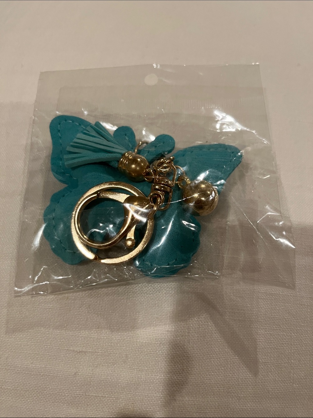 Glitter Butterfly Tassel Bag Charm/Keychain - Picture 4 of 5